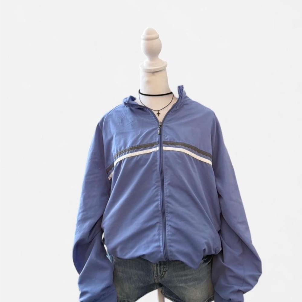 Women Blue windbreaker Jacket
